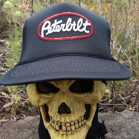 Deadstock Vintage Peterbilt Trucking Patch Snap Back Trucker Hat - Picture 1 of 5